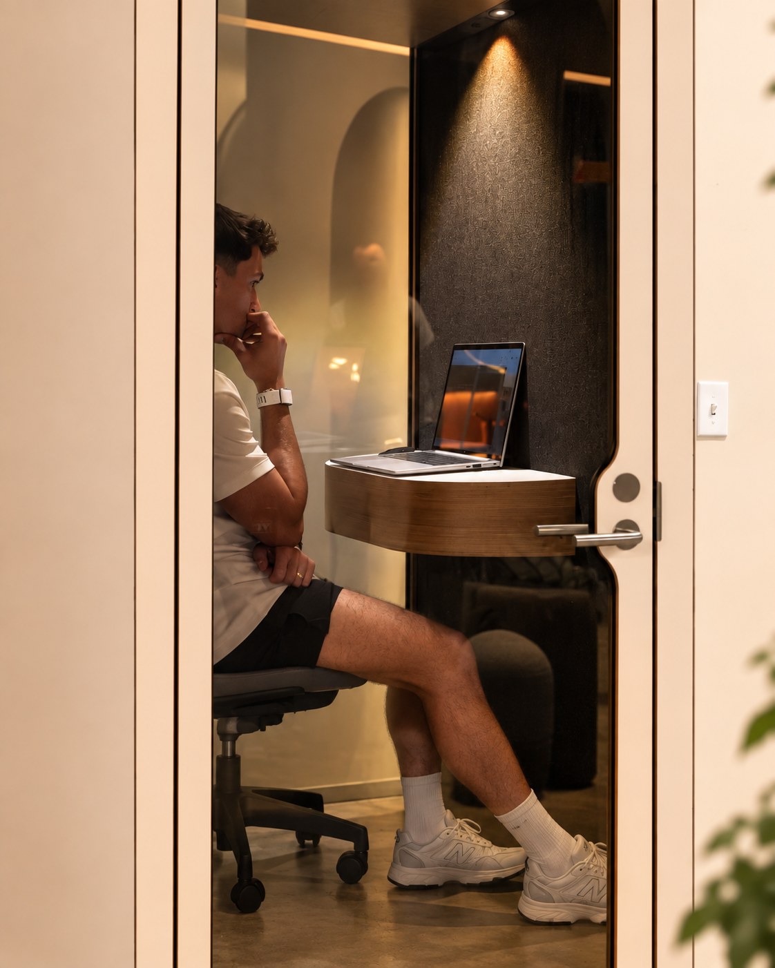 Working from the desk at CALMA